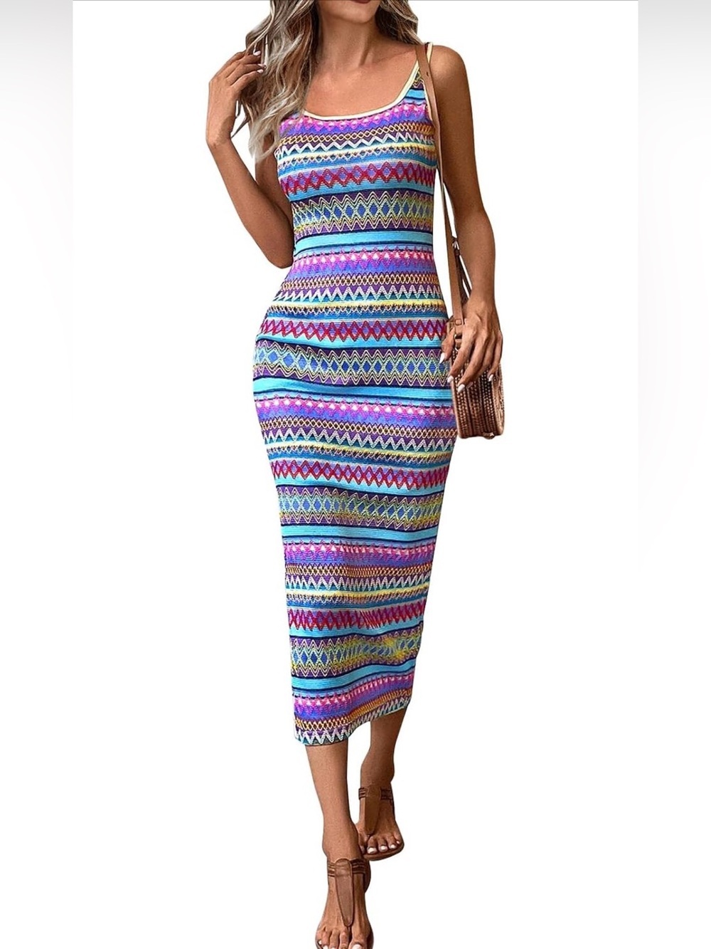 🆕 Casual Striped Maxi Sundress